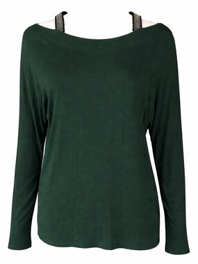 Cable & Gauge Dark Green Tunic Top | SIZE MEDIUM | Long Sleeve